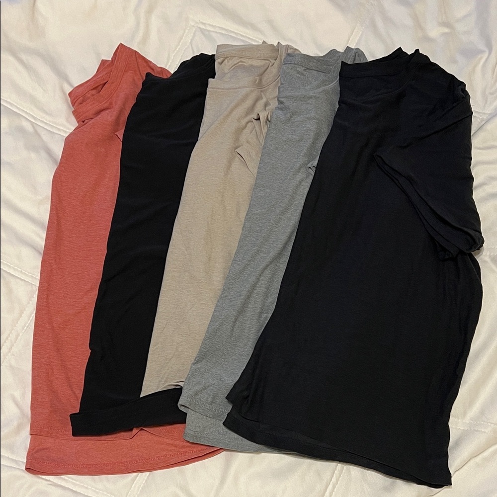 Set of Five Casual T-Shirts in Assorted Colors- VERY SOFT